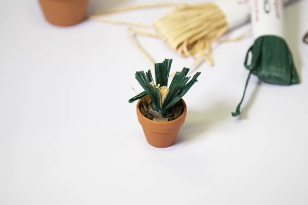 DIY miniatuur plant in bloempotje
