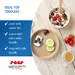 Silicone cutlery set 4-piece, beige