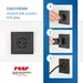 Stopcontactbeschermers, zwart, 5 stuks