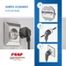 Stopcontactbeveiliging, kleefbaar, transparant, 20 stuks