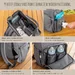 Growing baby changing backpack