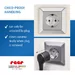 Stopcontactbeveiliging, kleefbaar, transparant, 20 stuks
