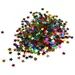 Jar with 130 g star  confetti 6 mm mix. colours
