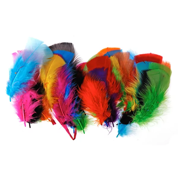 120 pluimen 4 cm geassorteerd