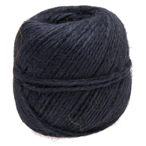 Ficelle jute 100 g bleu, environ 60 à 65 m, 1,5 à 2 mm