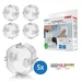 Stopcontactbeschermers, transparant, 5 stuks