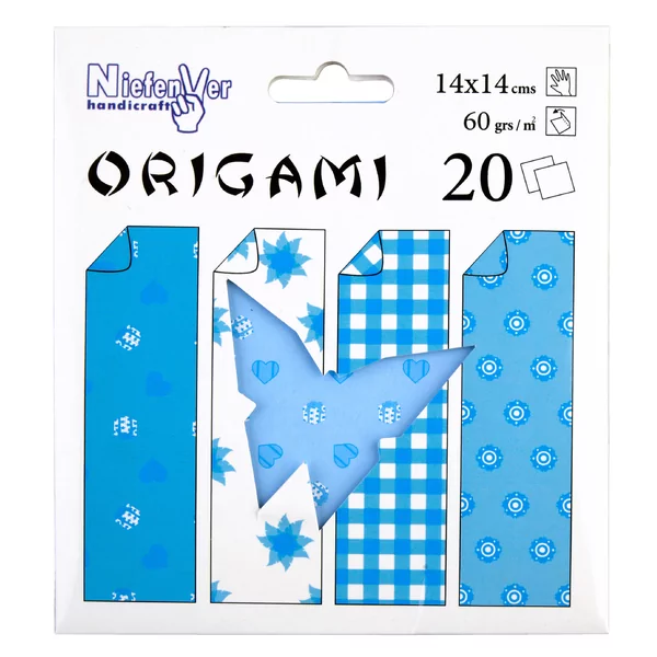 20 x Origami 14 x 14 cm Blauw