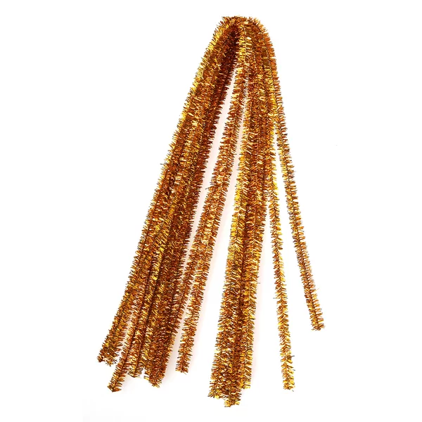 10 chenilledraad glitter goud 50 cm x 8 mm