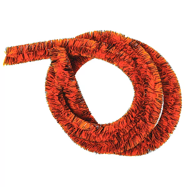 Chenille glitter 30 mm diametre orange brun