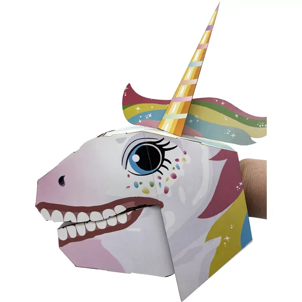 Kartonnen handpop knutselen - Eenhoorn