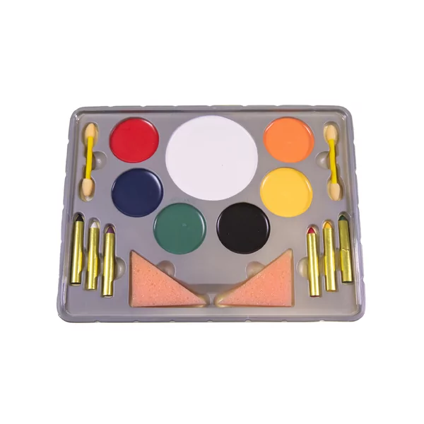 Schminkset 7 kleuren + 6 schminkstiften + boekje