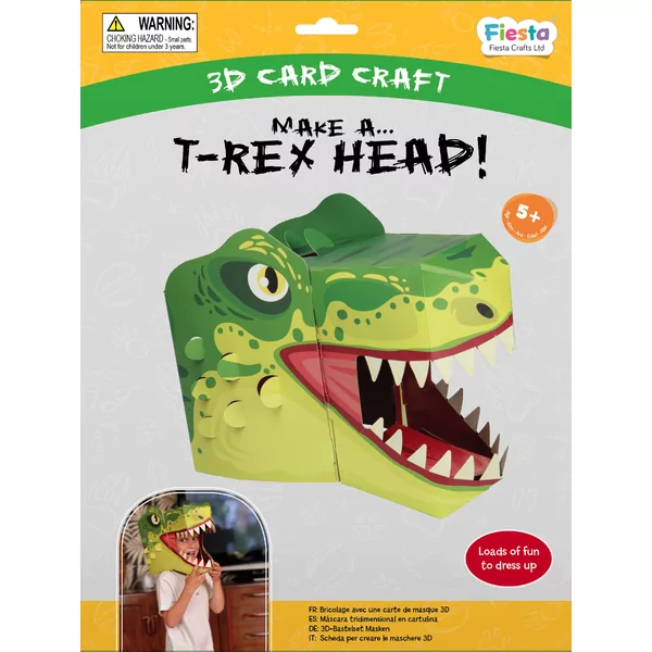 T-Rex 3D Mask Card Craft