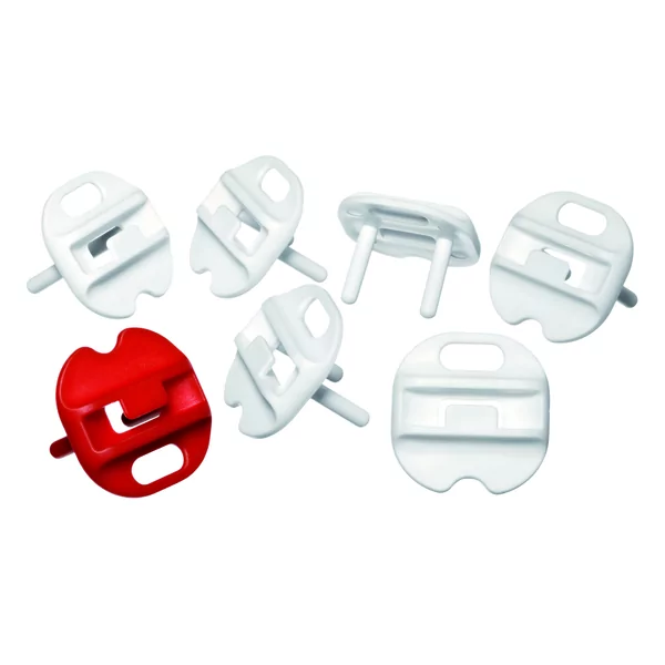Protection prises électriques, blanc, 6 pièces