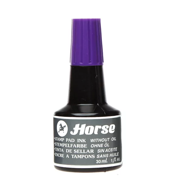 Horse Refilling Ink Stamp Pad Blue-Red-Black Without oil New Office Craft  28 cc.
