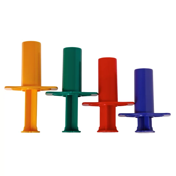 Set of 4 extruder syringes (4 assorted designs) 7,5 x 2,5 cm