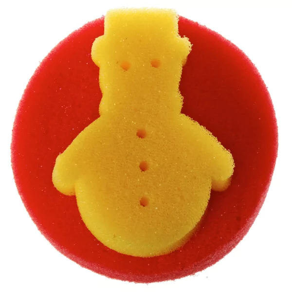 Cachet éponge 'bonhomme de neige'