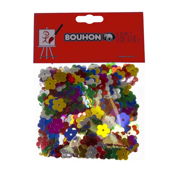 Bag  with 15 g of 10 mm flower shaped sequins