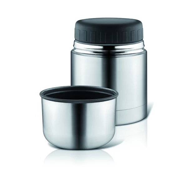 Stainless steel thermal food container with cup