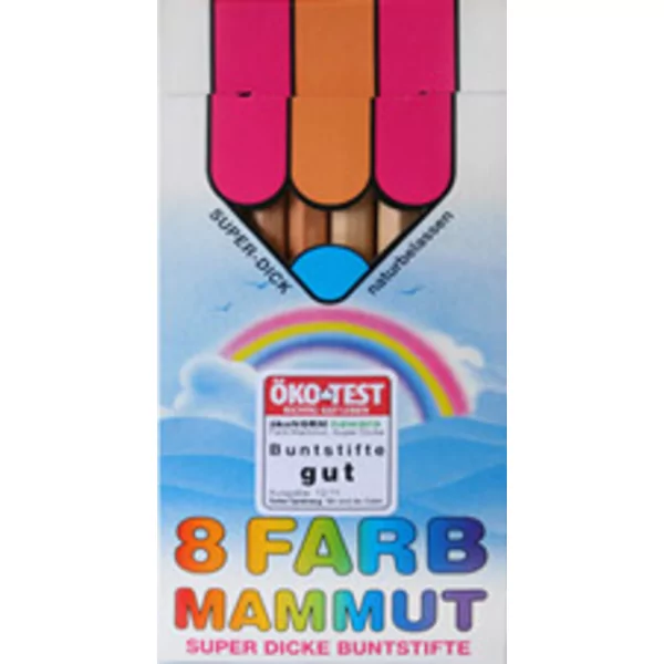 Wooden colour pensils Ceder non varnished 8 colours, 11mm x 175mm, mine 6mm