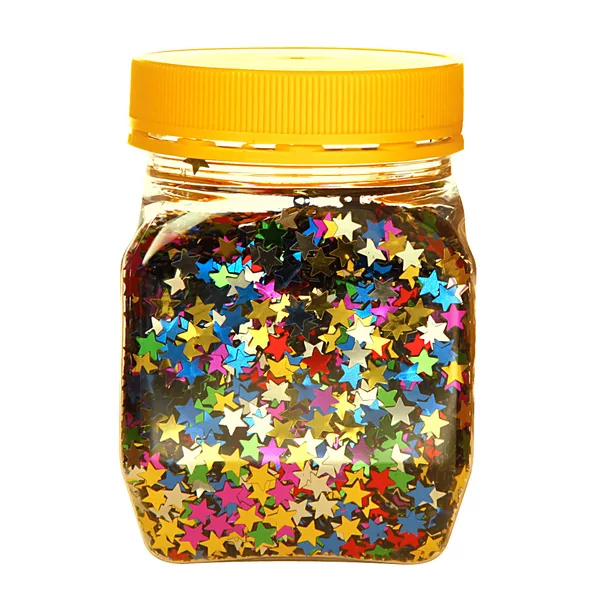 Confetti sterren 6 mm kleuren mix 130 g
