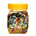 Jar with 130 g star  confetti 6 mm mix. colours