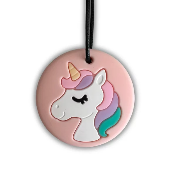 Pendentif à mâcher licorne pêche