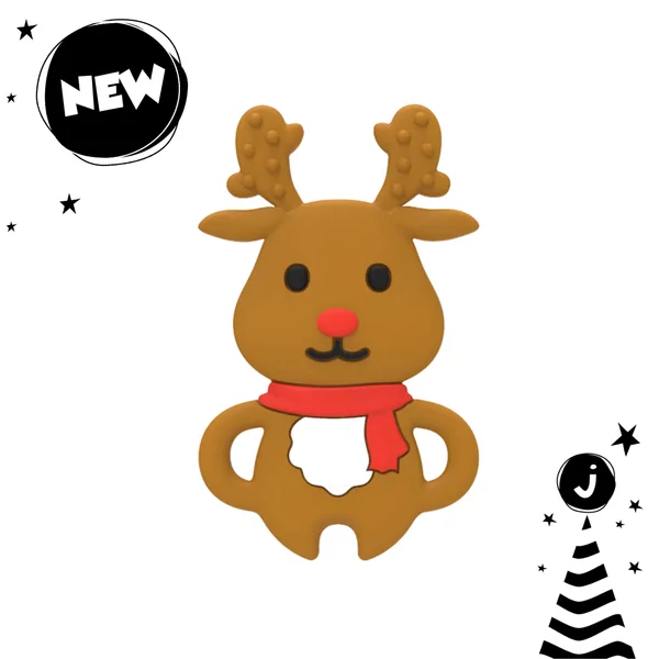 Anneau de dentition noël renne