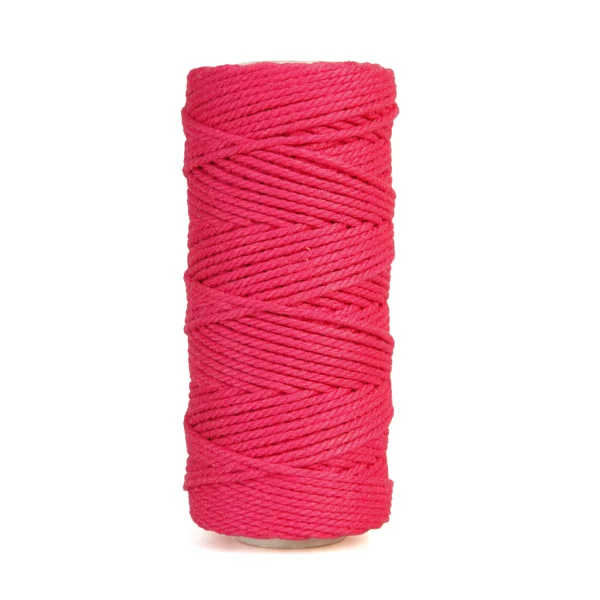Ficelle coton fuchsia rose 200 g gros (macramé), environs 130 m (2 mm)