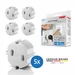 Stopcontactbeschermers, 5 stuks, wit