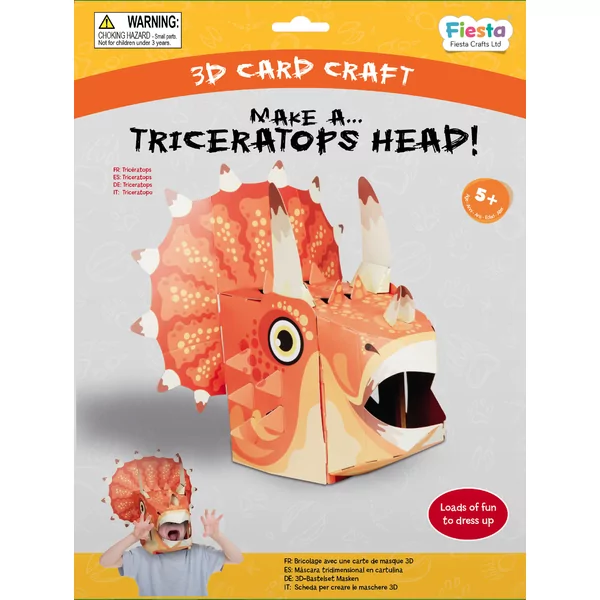 Triceratops 3D Mask Card Craft