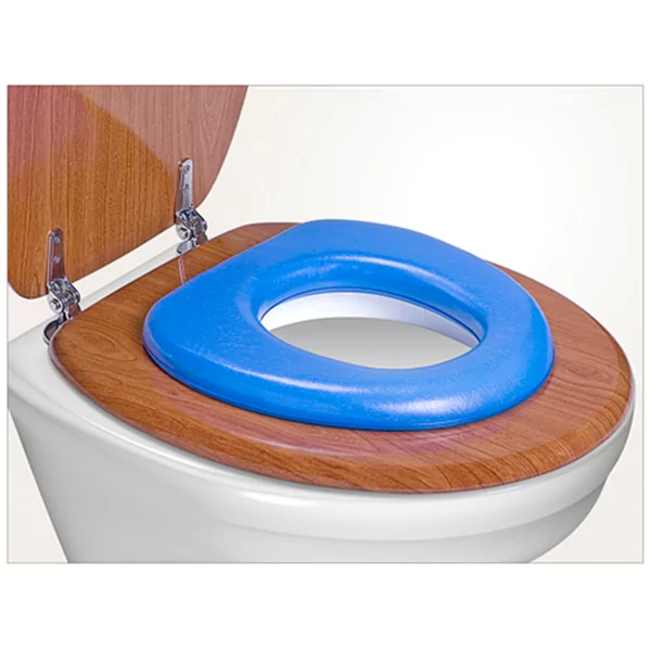 Soft toilet seat for children, blue