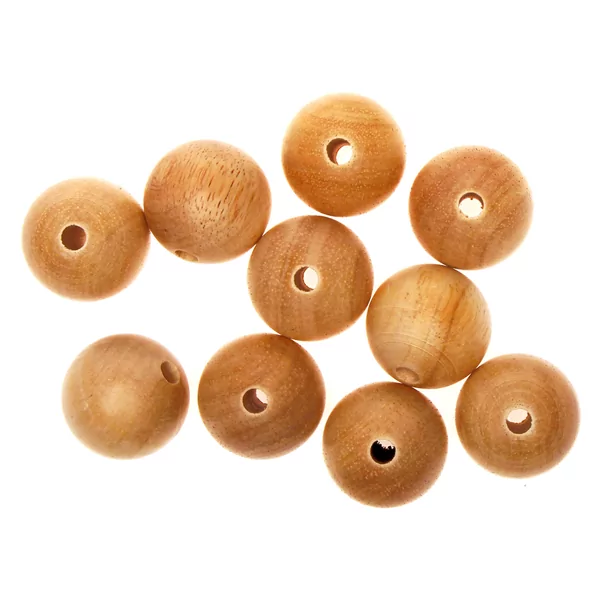 100 Wooden beads 30 mm diameter (3 mm) not varnished