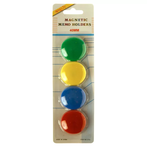 4 aiments ronds de fixation 40 mm (blister)